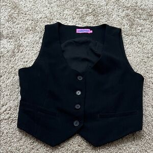 Edikted Black Button-Up Vest